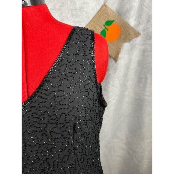 JMD New York Womens Black Sequined Fitted Sleeveless Dress Size M - Picture 2 of 7